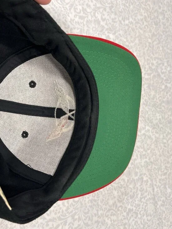 Vintage Corvette Snapback Hat OTTO Cap USA Black Red Green Underbill - Picture 14 of 14